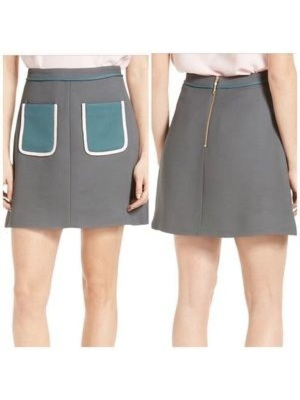 Ted Baker Naira Contrast Pocket Mini Skirt